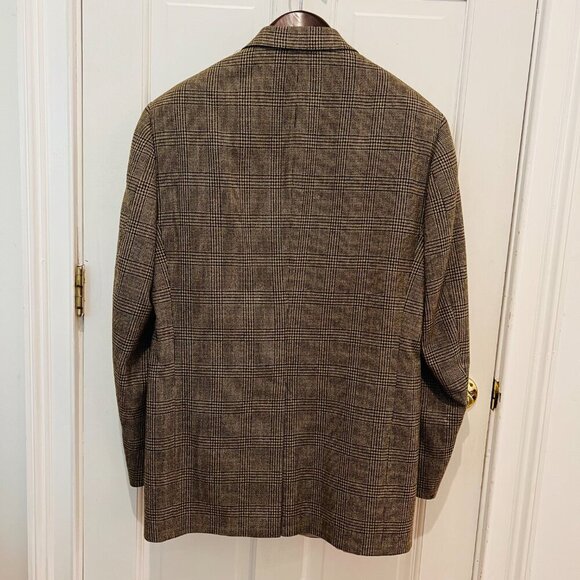 Hart Schaffner Wool Plaid Blazer Men's Sport Coat Suit Jacket 42 R - Picture 10 of 16